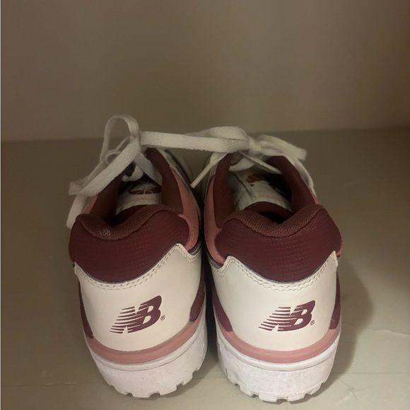New Balance 550 White Burgundy Pink Women’s 7.5 Low Top Sneakers - Picture 4 of 5